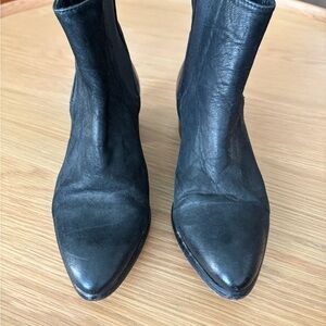 Black Leather Ankle Boots